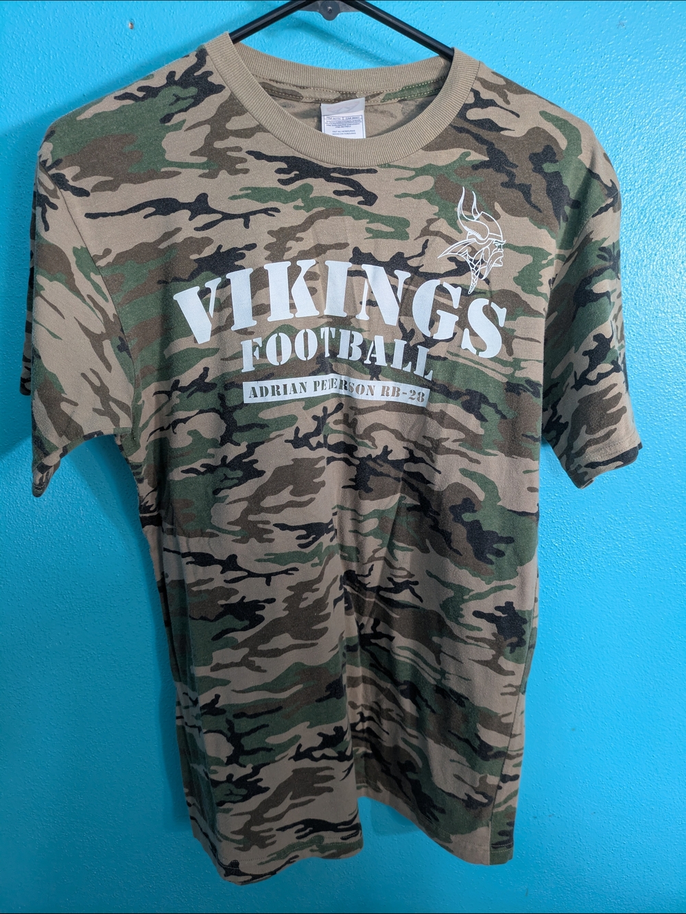 Vikings Football Camo Short Sleeve Tee - Green